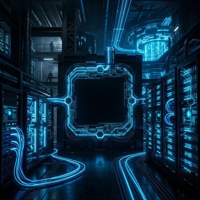 Glowing Server Array